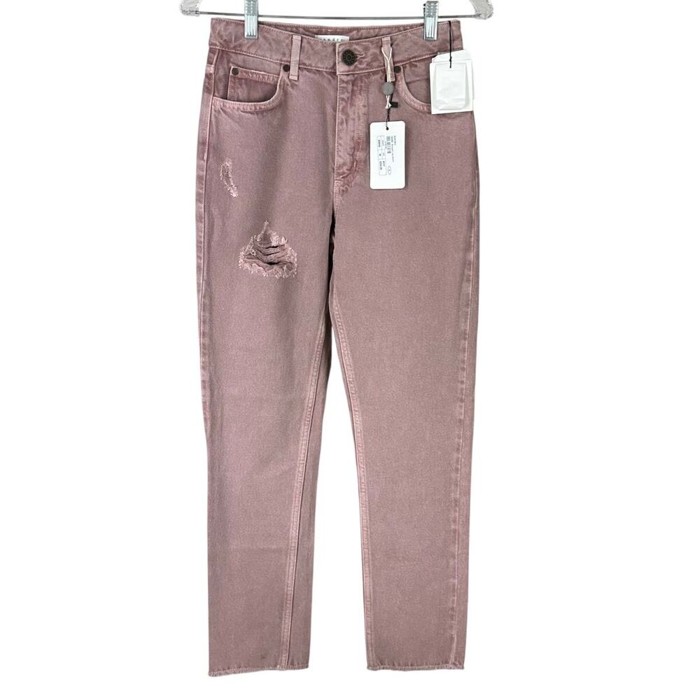 Sandro Jilly Rose Color Slim Straight Jeans Women's Size 36 (US 4) New With Tags - Picture 2 of 10